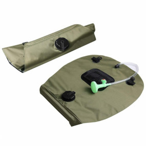 Duș solar portabil pentru camping, 20L, verde, cu furtun și para de duș Emd4x4