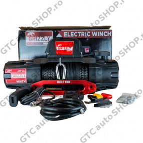 Troliu Grizzly Winch 13500 150:1 cablu sintetic