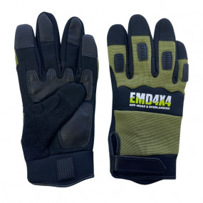 Mănuși cu protecții, verde-negru, M, Emd4x4
