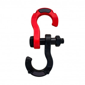 Ochet de recuperare 8500 kg cu deschidere rapidă (quick release), metalic, negru-roșu, EMD4x4