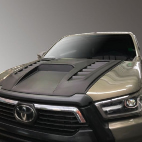 Ornament capotă negru, plastic ABS, Toyota Hilux (2021+) Safari