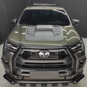 Ornament capotă negru, plastic ABS, Volkswagen Amarok (2010+), Nissan Navara NP300 (2016+), Toyota Hilux (2016+), Mitsubishi L200 (2019+) Safari