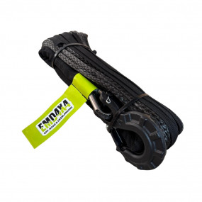 Plasmă (cablu) sintetică troliu 6mm x 15m, 3600 kg, cu cârlig, negru Emd4x4