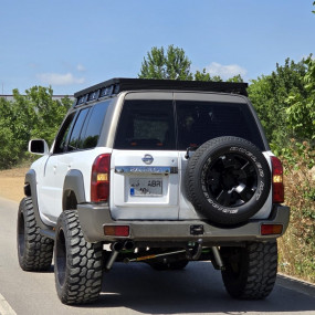 Portbagaj Slim Aluminiu cu sine T-Slot Nissan Patrol Y61 GU3 si GU4 Lung AQM4WD T40