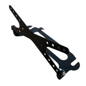 Suport plăcuță înmatriculare rabatabil pe fantă aluminiu troliu