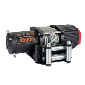 Troliu electric EMD Winch 4500lbs (2041kg), 12V, cablu otel 15m, raport 166:1
